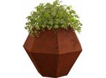 Vidaxl Fioriera Rusty 100 X 100 X 80 Cm Acciaio Resistente Alle Intemperie
