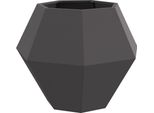 Vidaxl Fioriera Nera 75 X 75 X 60 Cm In Acciaio
