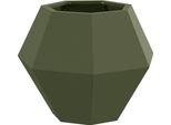 Vidaxl Fioriera Verde Oliva 50 X 50 X 40 Cm Acciaio
