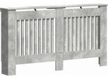 Vidaxl Copriradiatore Grigio Cemento 152 X 19 X 81,5 Cm Materiale A Base Di Legno