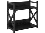 Vidaxl Supporto Per Stampante In Rovere Nero 40 X 20 X 40 Cm