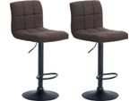 Set Di 2 Sgabelli Da Bar Imbottiti - Stampelle - Girevoli A 360° E Regolabili