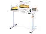 Costway Scrivania Regolabile In Altezza, Scrivania In Piedi Con Gancio Per Cuffie E Gestione Dei Cavi, Scrivania Per Computer, Scrivania Per Ufficio, Bianco