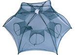 Pesca Esca Trappola Rete Pieghevole Automatico Gamberetti Minnow Granchio Gabbia Pesce Accessori6 Foro