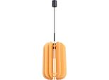 Lampada A Sospensione Mula 27 Giallo 1Xe27 15W Feltro/Acciaio 165X27X27Cm Sollux Lighting