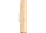 Lampada Da Parete Lino 2Xgu10 10W Legno/Acciaio 30X8X6Cm Sollux Lighting
