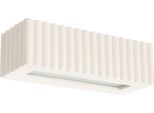 Lampada Da Parete In Ceramica Rigata Beige 1Xe27 15W Ceramica 10X12X34Cm Sollux Lighting
