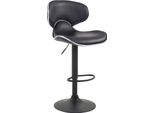 Sgabello Da Bar Moderno - Sgabello - Seduta Comoda E Regolabile In Altezza Con Poggiapiedi | Colore: Nero | Colore Base: Nero