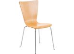 Sedia Per Visitatori Impilabile - Sedia Per Riunioni - Ottimo Comfort Di Seduta E Design Elegante | Colore: Naturale