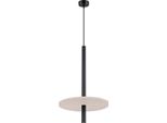 Lampada A Sospensione Feltro 1 Nero/Beige 1Xg9 8W Feltro/Acciaio 126X30X30Cm Sollux Lighting