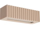 Lampada Da Parete In Ceramica Rigata Taupe 1Xe27 15W Ceramica 10X12X34Cm Sollux Lighting