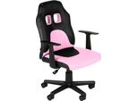 Sedia Da Ufficio Per Bambini - Sedia Per Ragazzi - Ecopelle Di Facile Manutenzione, Design Sostenibile | Colore: Nero/Rosa
