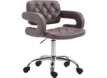 Sedia Da Ufficio - Sedia Da Ufficio - Comfort Regolabile In Altezza Con Rivestimento In Pelle Finta | Colore: Marrone