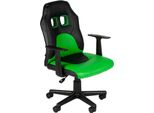 Sedia Da Ufficio Per Bambini - Sedia Per Ragazzi - Ecopelle Di Facile Manutenzione, Design Sostenibile | Colore: Nero/Verde