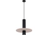 Lampada A Sospensione Pelta 1 Nero/Beige 1Xgu10 10W Feltro/Acciaio 126X30X30Cm Sollux Lighting