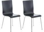 Set Di 2 Pezzi Sedia Per Visitatori - Sedia Per Riunioni - Design Ergonomico, Seduta Confortevole Per Ore, Colore: Nero