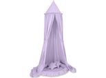 Letto A Baldacchino Per La Camera Dei Bambini - Baldacchino - 100 % Cotone, Angolo Giochi E Protezione Dalla Luce, Lilla