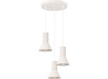 Lampada A Sospensione Estria 3P Beige 3Xe14 10W Acciaio/Alluminio 120X30X30Cm Sollux Lighting