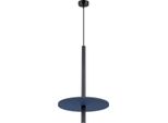 Lampada A Sospensione Feltro 1 Nero/Navy 1Xg9 8W Feltro/Acciaio 126X30X30Cm Sollux Lighting