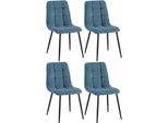Set Di Quattro Sedie Da Pranzo - Sedie Da Cucina - Elevato Comfort Di Seduta, Robusta Struttura In Metallo