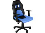 Sedia Da Ufficio Per Bambini - Sedia Per Ragazzi - Ecopelle Di Facile Manutenzione, Design Sostenibile | Colore: Nero/Blu