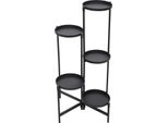 Scaffale Per Piante - Supporto Per Piante In Metallo Ad Angolo - 5 Livelli, Alto, Per Giardino, Balcone, Soggiorno - Nero