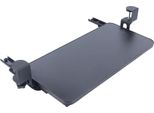 Supporto Per Tastiera - Vassoio Allungabile Per Tastiera E Mouse - 52×25 Cm - Estensione 25 Cm - Regolabile Da 1 A 4 Cm - Portata 20 Kg - Mdf E Acciaio Al Carbonio - Nero