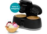 Piastra Per Waffle Doppia, 1000 W, Antiaderente, Nera