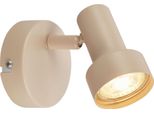 Briloner Applique Orientabile Ø8X10,5Cm Attacco GU10 Max. 9W Beige - Lampada Da Parete Camera Corridoio Soggiorno
