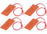 4PCS Silicone Gomma Riscaldamento Pad Mat Flessibile Riscaldatore Per Coperta Elettrica Olio Tamburo 12V 15W