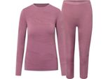 Viking Base Layer Gasher Donna 3/4 Merino Set Intimo Rosa L