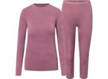 Viking Base Layer Gasher Donna 3/4 Merino Set Intimo Rosa Xl