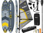 Rebel RBA-4513 Paddleboard Sup Con Vela, Windsurf, Accessori, 305 Cm, 120 Kg, Grigio