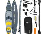 Rebel RBA-4512 Paddleboard Sup Con Accessori 381 Cm, 204 Kg, Grigio