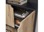 Vicco Credenza Inaro, 79 X 76 Cm Con 3 Scomparti, Antracite/Quercia