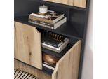 Vicco Credenza Inaro, 79 X 96 Cm Con 4 Scomparti, Antracite/Quercia