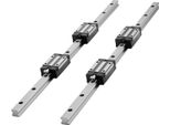Guide Lineari Succebuy HGR20, Set Da 2 Con Binari Da 600 Mm, Vite A Ricircolo Di Sfere, 4 Blocchi Di Scorrimento, Supporti Terminali BF12/BK12, Giunto E Alloggiamento Dado, Adatte Per Fresatrici E Torni Cnc Fai Da Te