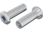 Vidaxl Dado Di Bloccaggio 2 Pezzi Argento M6 X 15 Mm Acciaio
