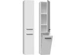 Mobile Da Bagno Nel Iv – Bianco Opaco, Anta Lunga Con Cestello | Colore: Bianco Opaco | Dimensioni: 174X31X30 Cm