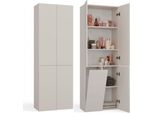 Armadio Da Bagno Nel Dd 1K Con TIP-ON E Cesto Portabiancheria - Pratico Ed Elegante | Colore: Cashmere