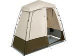 Tenda Doccia Succebuy Con Due Zone, Tenda Wc Da Esterno Con Protezione Visiva, Tenda Spogliatoio Incl. Picchetti, Corde, Borsa Per Il Trasporto E Barra Trasversale, In Tessuto Oxford 150D Per Campeggio, Spiaggia E Pesca, Color Cachi