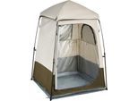 Tenda Doccia Succebuy Con 1 Vano, Tenda Wc Impermeabile (145X145X215 Cm), Tenda Spogliatoio Incl. Picchetti, Corde, Borsa Per Il Trasporto E Barra Trasversale, In Tessuto Oxford 210D Per Campeggio, Spiaggia E Pesca, Color Cachi