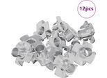 Vidaxl Dado A T 12 Pezzi Argento M6 Mm Acciaio