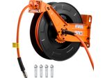 Succebuy Avvolgitubo Per Aria Compressa Con Tubo Ibrido Da 15 M, 20 Bar, Avvolgimento Automatico, Cavo Di Alimentazione Da 1,52 M, Montaggio A Parete E A Soffitto, Robusto Doppio Braccio In Acciaio