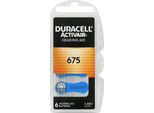 6 Batterie Per Apparecchi Acustici Duracell Activair 675