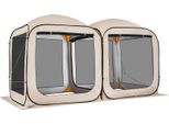Succebuy Tenda Da Campeggio 365,76X182,88 Cm, Tenda Pop-Up 2 In 1, Tenda Portatile Per Feste Con Borsa Per Il Trasporto, Pareti Laterali In Rete E Picchetti Per Il Terreno, Ideale Per Giardino, Terrazza E Attività All'aperto, Beige