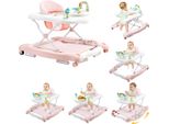 Succebuy Girello 5 In 1, Girello Pieghevole, Girello Per Bambini, Sdraietta Regolabile In Altezza Con Comodo Schienale Alto E Protezione Antiribaltamento Per Bambini Dai 6 Ai 24 Mesi (Unisex)