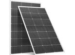 Succebuy Moduli Solari Monocristallini, 100 W In Un Set Di 2, Modulo Fv Con Connessione MC4 E Robusto Telaio In Alluminio, Pannello Solare IP65 Protetto Dall'acqua, Ideale Per L'approvvigionamento Energetico Autosufficiente Su Auto, Barca, Camper O Tetto Piano