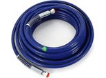 Tubo Flessibile Per Verniciatura Airless - Tubo Flessibile Per Alta Pressione - 15 M - Ø 0,635 Cm - Pressione Di Esercizio 228 Bar - Fibra D'acciaio Rinforzata - Flessibile - Blu