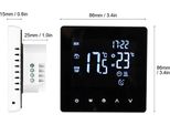 Termostato Per Il Riscaldamento A Pavimento Ad Acqua - Termostato Ambiente - 3 A - Lcd Touchscreen - Programmabile Settimanalmente - Manuale E Automatico - Senza Wlan - Cachi Scuro